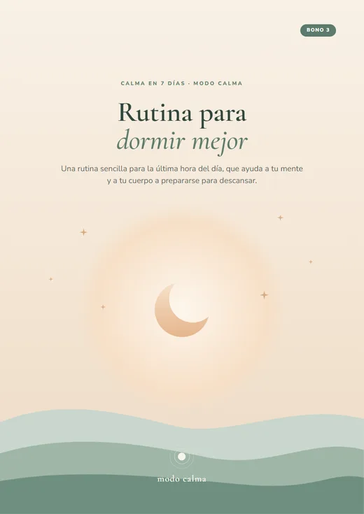 Portada de la rutina para dormir