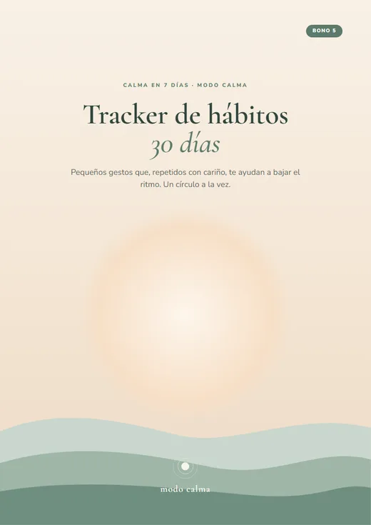 Portada del tracker de hábitos