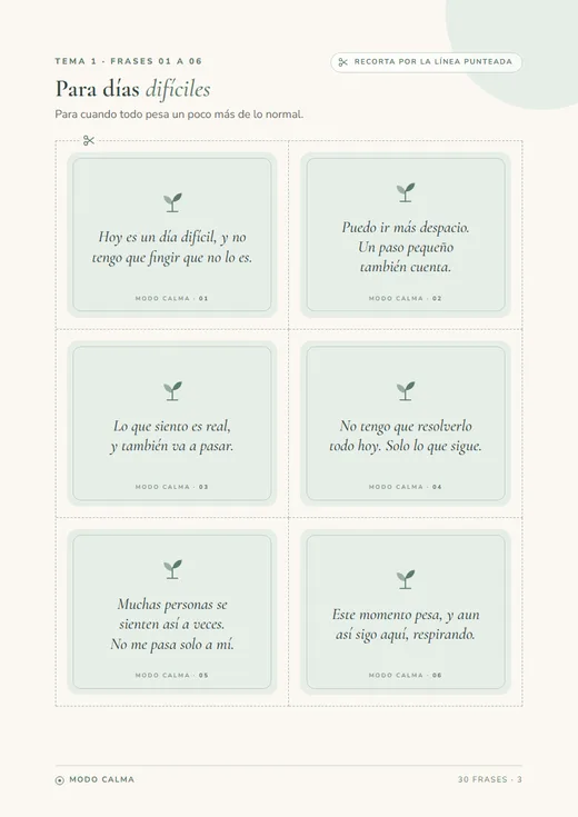 Tarjetas de frases